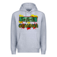 Heather Grey softball grandma with leopard Premium Hoodie - Zillion Design Studio