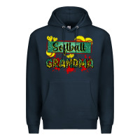 Navy softball grandma with leopard Premium Hoodie - Zillion Design Studio