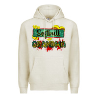 Oatmeal Heather softball grandma with leopard Premium Hoodie - Zillion Design Studio