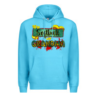 Ocean Blue softball grandma with leopard Premium Hoodie - Zillion Design Studio