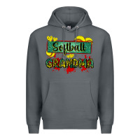 Rock softball grandma with leopard Premium Hoodie - Zillion Design Studio