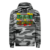Slate Camo softball grandma with leopard Premium Hoodie - Zillion Design Studio