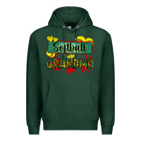Sports Green softball grandma with leopard Premium Hoodie - Zillion Design Studio