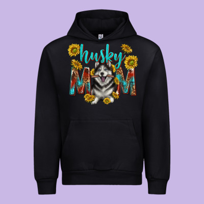 Western Alaskan Husky Mom Urban Hoodie Designed By Texasbilliewilder