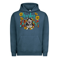 Pigment Midnight Navy western alaskan husky mom Urban Hoodie - texasbilliewilder