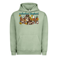 Pigment Oil Green western australian shepherd mom Urban Hoodie - texasbilliewilder