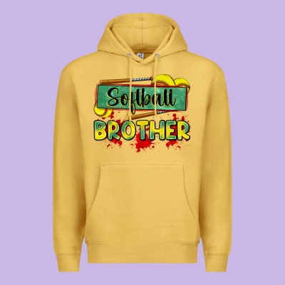 Softball Brother Premium Hoodie Designed By Zillion Design Studio