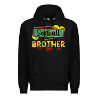 Black softball brother Premium Hoodie - Zillion Design Studio
