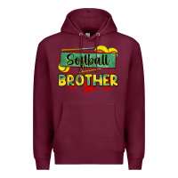 Burgundy softball brother Premium Hoodie - Zillion Design Studio