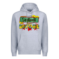 Heather Grey softball brother Premium Hoodie - Zillion Design Studio