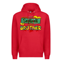 Red softball brother Premium Hoodie - Zillion Design Studio
