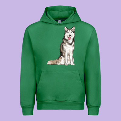 Husky Urban Hoodie Designed By Ranaportraitstore