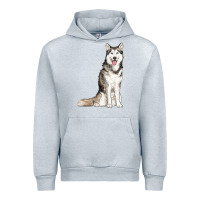 Heather Grey husky Urban Hoodie - RanaPortraitStore
