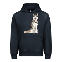 Navy husky Urban Hoodie - RanaPortraitStore
