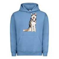 Pigment Pebble Blue husky Urban Hoodie - RanaPortraitStore
