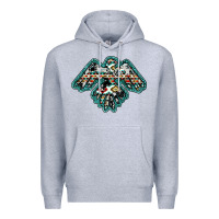 Heather Grey western thunderbird Premium Hoodie - RanaPortraitStore