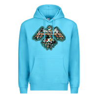 Ocean Blue western thunderbird Premium Hoodie - RanaPortraitStore