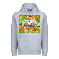 Heather Grey spooky season Premium Hoodie - texasbilliewilder