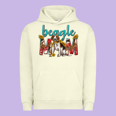 Western Beagle Mom Urban Hoodie Designed By Texasbilliewilder