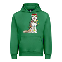 Emerald husky with christmas lights Urban Hoodie - RanaPortraitStore