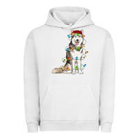 Pigment Lunar Rock husky with christmas lights Urban Hoodie - RanaPortraitStore