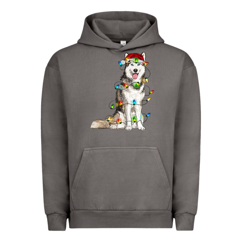 Husky With Christmas Lights Urban Hoodie by RanaPortraitStore | Teevron