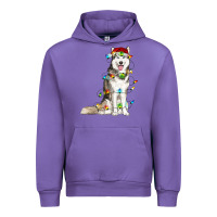 Tulip husky with christmas lights Urban Hoodie - RanaPortraitStore
