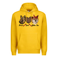 Lemon peace love shiba inu Premium Hoodie - RanaPortraitStore