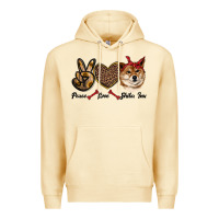 Peace Love Shiba Inu Premium Hoodie | Teevron
