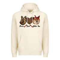 Tofu peace love shiba inu Premium Hoodie - RanaPortraitStore
