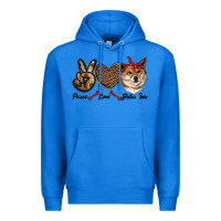 True Royal peace love shiba inu Premium Hoodie - RanaPortraitStore