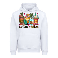 White cafecito y chisme coffee cups Urban Hoodie - Zillion Design Studio
