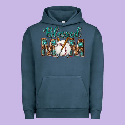 Western Blessed Mom With Baseball Urban Hoodie Designed By Texasbilliewilder