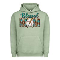 Pigment Oil Green western blessed mom with baseball Urban Hoodie - texasbilliewilder
