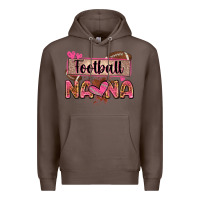 Coffee football nana with leopard Premium Hoodie - Zillion Design Studio