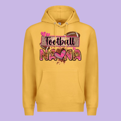 Football Nana With Leopard Premium Hoodie Designed By Zillion Design Studio