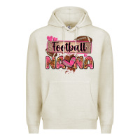 Oatmeal Heather football nana with leopard Premium Hoodie - Zillion Design Studio