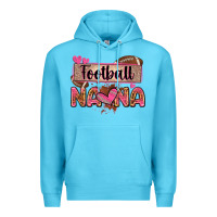 Ocean Blue football nana with leopard Premium Hoodie - Zillion Design Studio