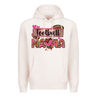 Pale Pink football nana with leopard Premium Hoodie - Zillion Design Studio