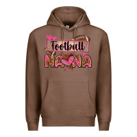 Chestnut football nana with leopard Premium Hoodie - Zillion Design Studio