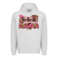 Dove Grey football nana with leopard Premium Hoodie - Zillion Design Studio