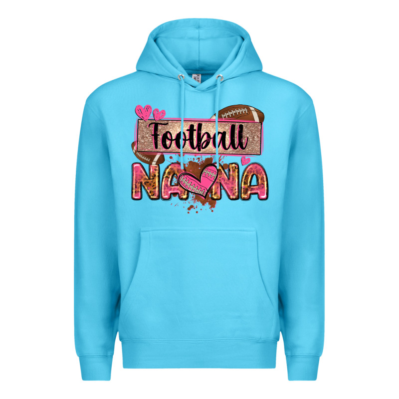 Football Nana With Leopard Premium Hoodie by Zillion Design Studio | Teevron