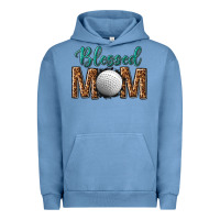 Pigment Pebble Blue western blessed mom with hockey Urban Hoodie - texasbilliewilder