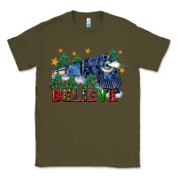 Army Green believe polar express christmas trees Classic Tee - FaDigitalArtStudio