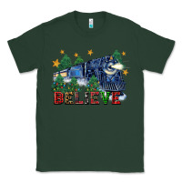 Sports Green believe polar express christmas trees Classic Tee - FaDigitalArtStudio