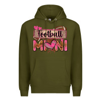 Army Green football mini with leopard Premium Hoodie - Zillion Design Studio