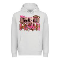Dove Grey football mini with leopard Premium Hoodie - Zillion Design Studio