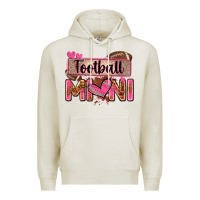 Oatmeal Heather football mini with leopard Premium Hoodie - Zillion Design Studio