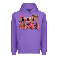 Purple football mini with leopard Premium Hoodie - Zillion Design Studio