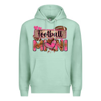 Seafoam football mini with leopard Premium Hoodie - Zillion Design Studio